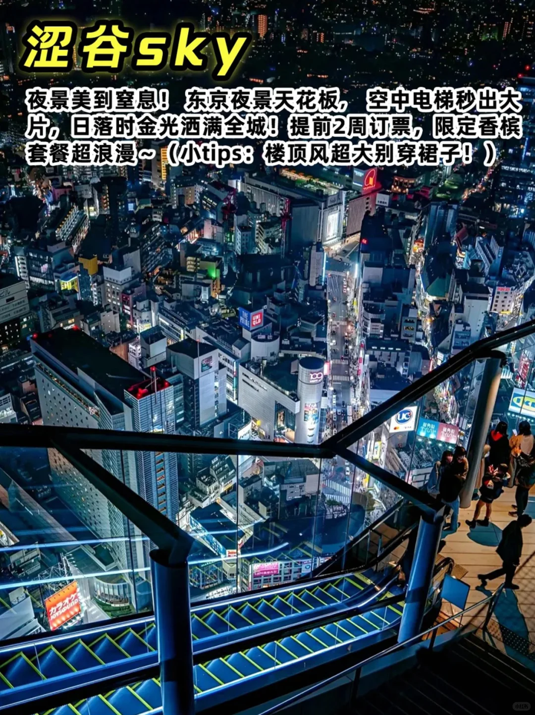A 360° overlook of Tokyo where the sunset and night views are absolutely stunning.